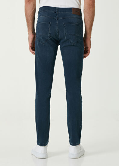 Beymen Club Slim Fit Mavi Örme Jean Pantolon - 3