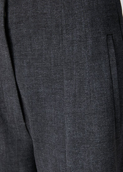 Beymen Club Barrel Fit Grey Mélange Trousers - 7