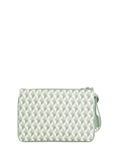 Monogram Açık Yeşil Kadın El Portföyü - Görsel 5