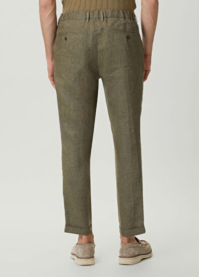 Beymen Club Khaki Linen Pants - 3