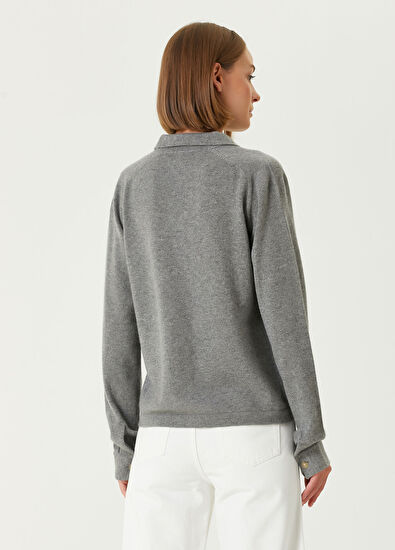 Toteme Gri Kaşmir Hırka - 5