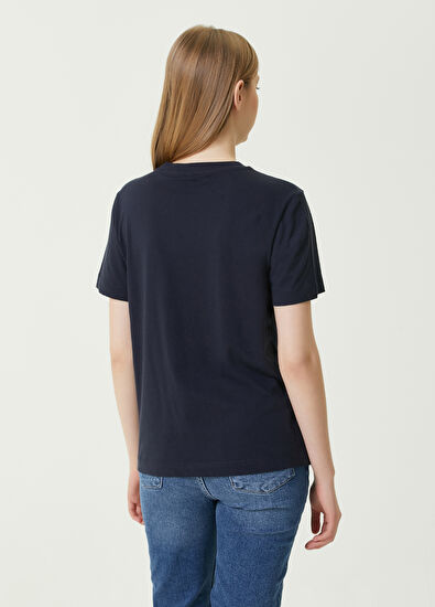 Beymen Club Lacivert Bisiklet Yaka Basic T-shirt - 5