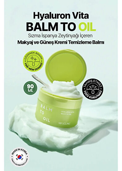 Maxclinic Hyaluron Vita Balm to Oil Makyaj ve Güneş Kremi Temizleme Balmı 90 ml - 3