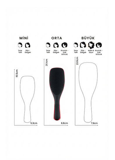 Tangle Teezer The Devil Wears Prada Ultimate Detangler Red Chrome Hairbrush Comb - 7