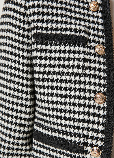 Beymen Club Siyah Kazayağı Desenli Ceket - 5