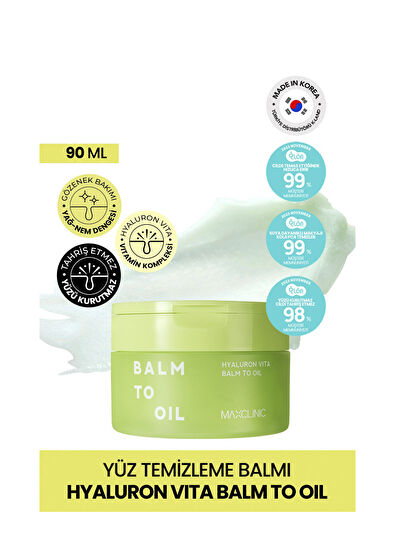 Maxclinic Hyaluron Vita Balm to Oil Makyaj ve Güneş Kremi Temizleme Balmı 90 ml - 5