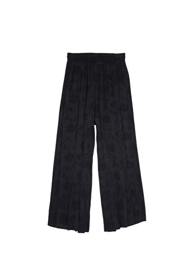 Beymen Club Black Jacquard Wide-Leg Trousers - 7
