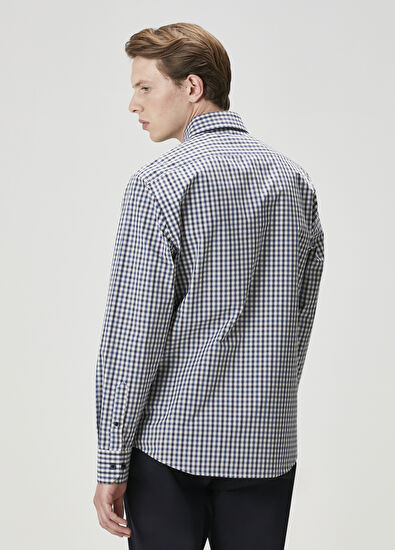 Beymen Club Lacivert Pötikare Desenli Gömlek - 5