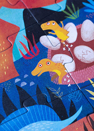 Londji My little Dino 3-5 Yaş Pocket Puzzle - 5