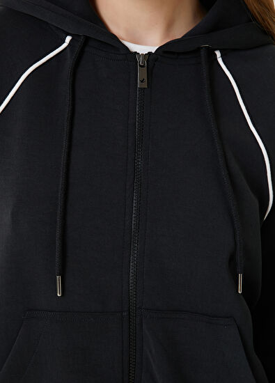 Black Piping Detailed Sweatshirt Beymen Club Black Piping Detailed Sweatshirt - 5