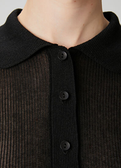 Beymen Club Siyah İnce Polo Kazak - 5