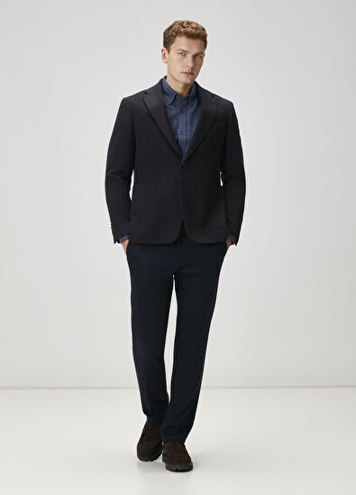 Beymen Club Navy Blue Premium Cashmere Jacket - 3