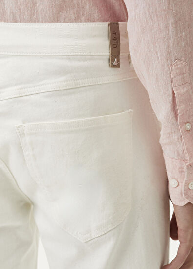 Beymen Club Slim Fit Off-White Jeans - 4