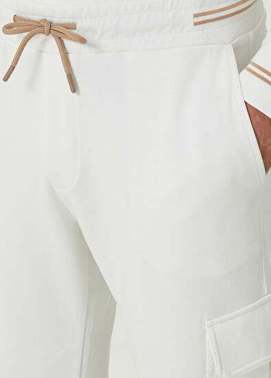 Beymen Club Beyaz Beli Kordonlu Jogger Kargo Eşofman Altı - 4