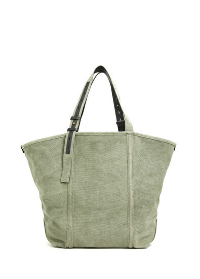 Golden Goose Dark Green Logo Printed Shopping Bag - 4