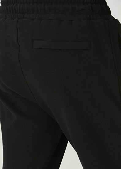 Beymen Collection Siyah Paçası Ribanalı Interlock Eşofman Altı - 5