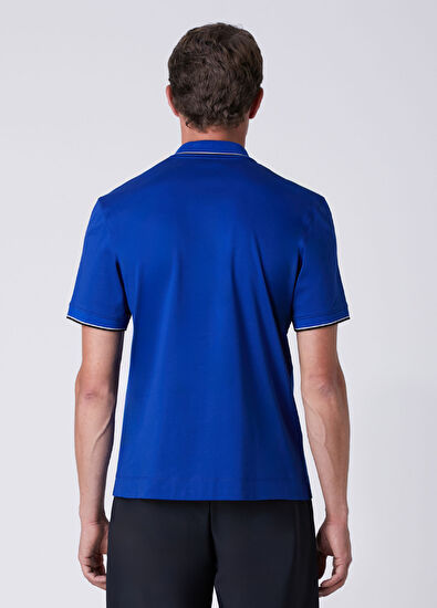 Beymen Club Comfort Fit Saks Polo Yaka Interlock T-shirt - 5