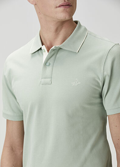 Beymen Club Basic Fit Green Polo Neck T-Shirt - 6