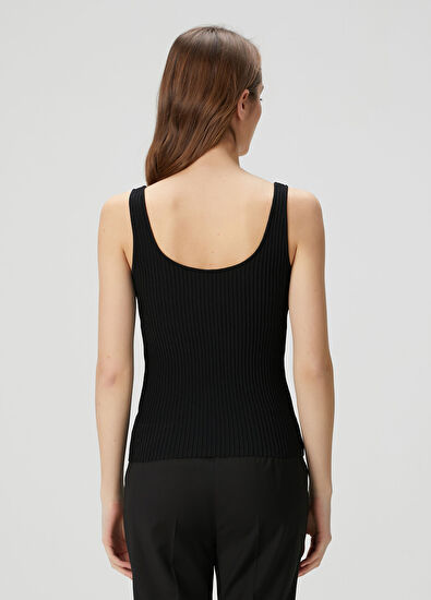 Beymen Collection Siyah Aksesuar Detaylı Triko Atlet - 5