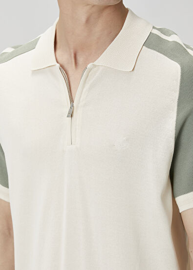 Beymen Club Krem Polo Yaka Kısa Kollu Triko - 6