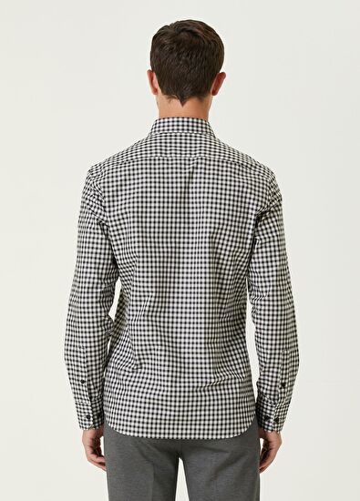 Beymen Club Slim Fit Mini Plaid Patterned Organic Cotton Shirt - 5