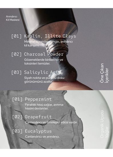 Loupe Clay Mask Sebum Düzenleyici Arındırıcı Kil Yüz Maskesi 50 ml - 3