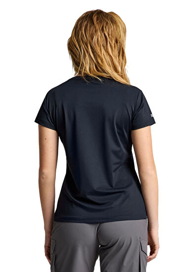 Slam Ws Tech Pique Black Short Sleeve Women's T-Shirt - 5