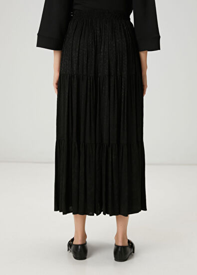 Beymen Club Siyah Jakarlı Uzun Etek - 5