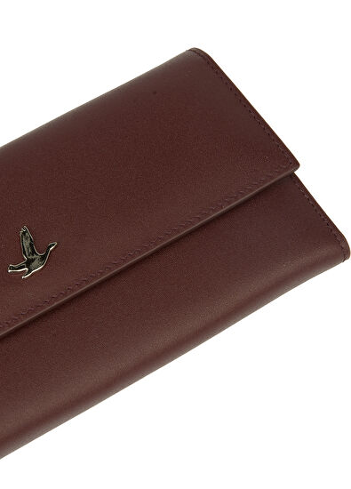 Beymen Club Burgundy Women's Leather Wallet - 5