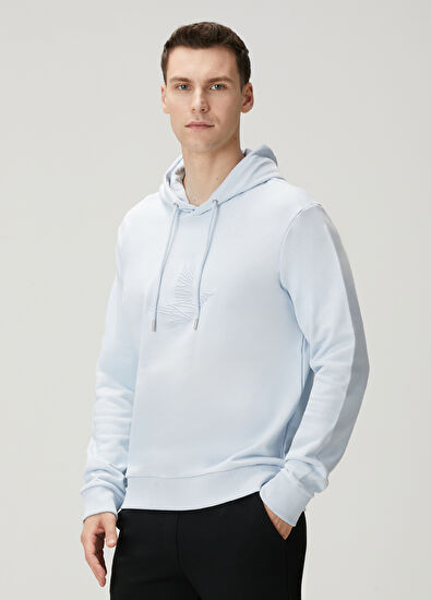 Beymen Club Light Blue Hooded Sweatshirt - 3