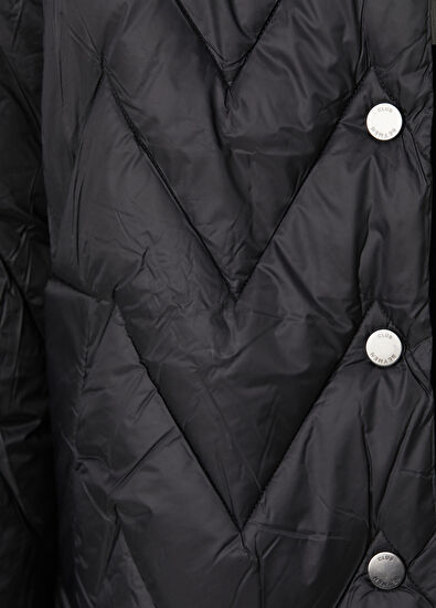 Beymen Club Siyah Kapüşonlu Kapitoneli Kaban - 6