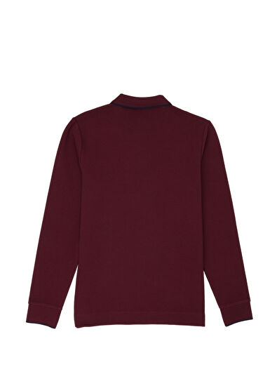 Beymen Club Comfort Fit Plum Polo Ottoman Sweatshirt - 6