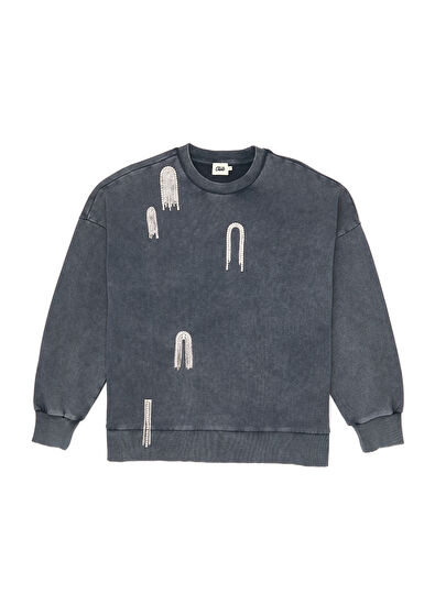 Beymen Club Antrasit Taş Detaylı Sweatshirt - 7