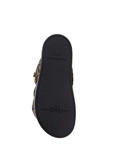 Feel Kahverengi Logo Desenli Kadın Sandalet - Görsel 6