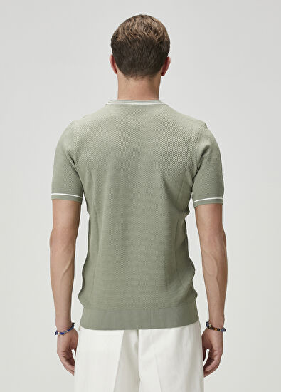 Beymen Club Çağla Petek Örgü Dokulu Kısa Kollu Kazak - 5