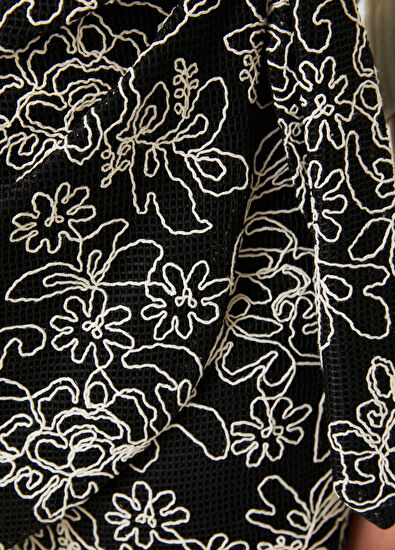 Beymen Club Siyah Nakışlı Şort Etek - 5