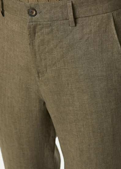 Beymen Club Khaki Linen Pants - 4