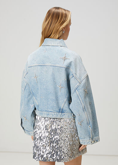 Beymen Club Blue Embroidered Denim Jacket - 6