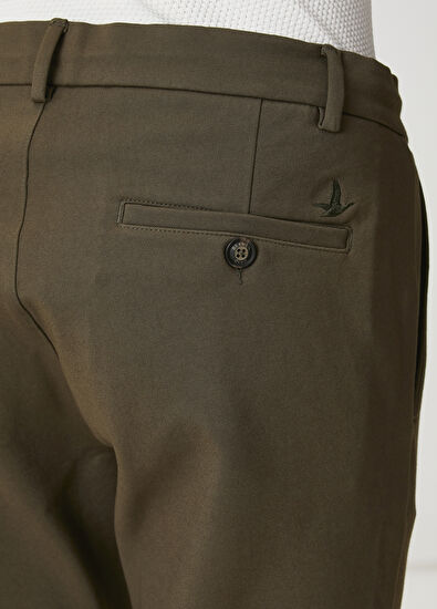 Beymen Club Haki Beli Kordonlu Örme Chino Pantolon - 5