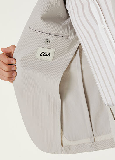 Beymen Club Slim Fit Taş Fitil Dokulu Takım Elbise - 10