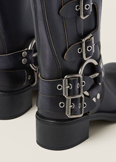 Miu Miu Deri Siyah Kadın Çizme - 3