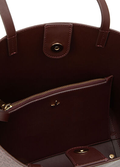 Beymen Club Monogram Bordo Kadın Çanta - 5