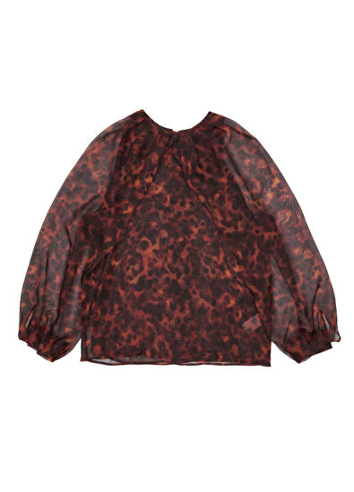 Beymen Collection Kahverengi Burgu Detaylı Bluz - 7