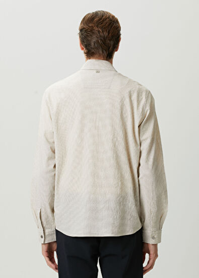 Beymen Club Beige Embossed Outer Shirt - 5