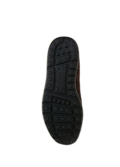 Kahverengi Erkek Deri Sneaker - Görsel 6