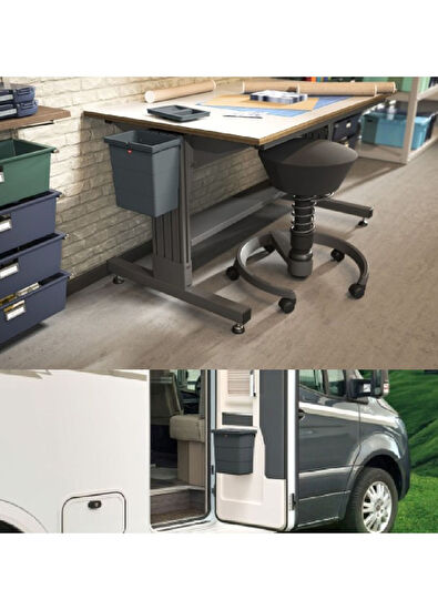 Hailo Flexbox Black Mini Trash Bin 7 Lt - 7