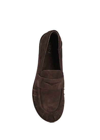 Beymen Club Kahverengi Kadın Süet Loafer - 4
