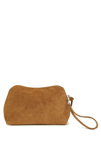 Beymen Club Taupe Women's Suede Clutch - 4