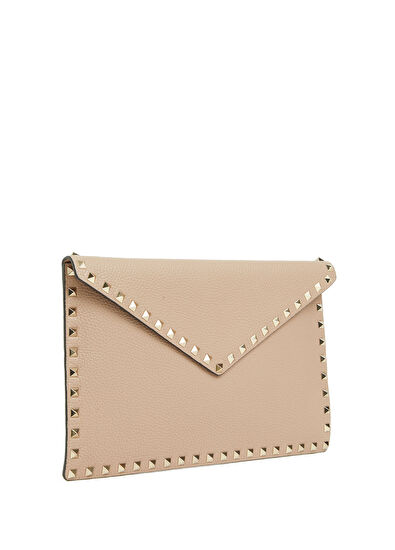 Rockstud Large Pudra Kadın Deri El Portföyü - Görsel 4