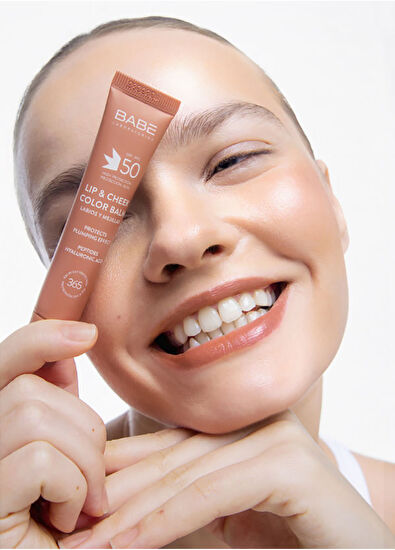 Babe Laboratorios Lip Cheek Balm Mocha SPF50 Dudak ve Yanak Balmı  20 ml - 7